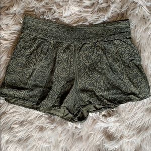 patterned fabric shorts